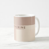 Elegant en stijlvol roos goudbruin koffiemok (Voorkant rechts)