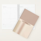 Elegant en stijlvol roos goudbruin planner (Display)
