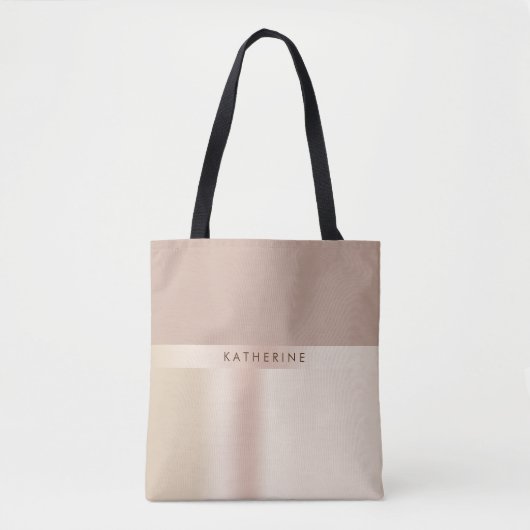 Elegant en stijlvol roos goudbruin tote bag (Voorkant)