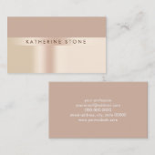Elegant en stijlvol roos goudbruin visitekaartje (Voorkant / Achterkant)