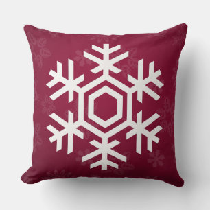 Elegant en stijlvol sneeuwpatroon Kerstmis Kussen