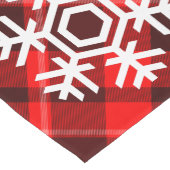 Elegant en stijlvol Snowflake Red Tartan Lange Tafelloper (Hoek)