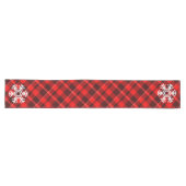 Elegant en stijlvol Snowflake Red Tartan Lange Tafelloper (Horizontaal)