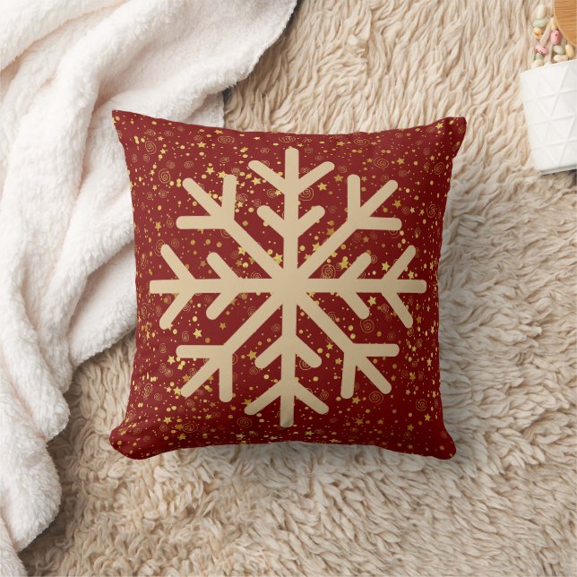 Elegant en stijlvol witte snowflake kerst kussen (Deken)