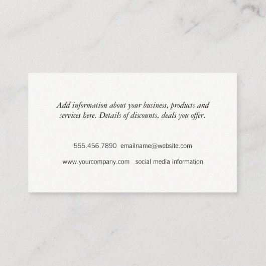 Elegant en Stylish Chevron Visitekaartje (Achterkant)