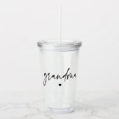 Elegant en subtiel roze Grandma Script Gift Acryl Drinkbeker (Voorkant)