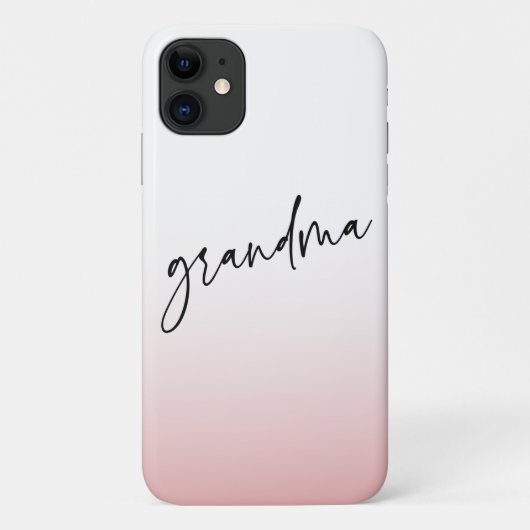 Elegant en subtiel roze Grandma Script Gift Case-Mate iPhone Case (Achterkant)