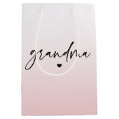 Elegant en subtiel roze oma-script medium cadeauzakje (Voorkant)