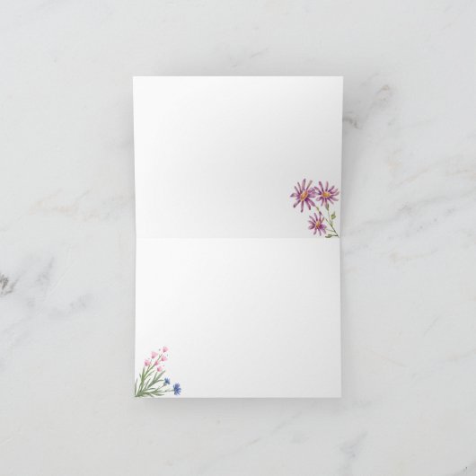 Elegant en Sweet Floral Dank u Bedankkaart (Binnen)