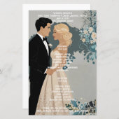 Elegant en tijdloos bruiloft uitnodiging ontwerp (Voorkant / Achterkant)