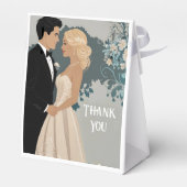 Elegant en tijdloos bruiloft uitnodiging ontwerp bedankdoosjes (Achterkant)