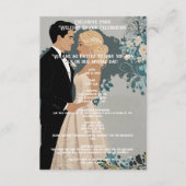 Elegant en tijdloos bruiloft uitnodiging ontwerp informatiekaartje (Voorkant)