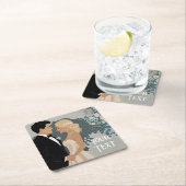 Elegant en tijdloos bruiloft uitnodiging ontwerp kartonnen onderzetters (Insitu)