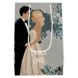 Elegant en tijdloos bruiloft uitnodiging ontwerp medium cadeauzakje