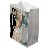 Elegant en tijdloos bruiloft uitnodiging ontwerp medium cadeauzakje (Achterkant Gekanteld)