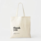 Elegant en trendy bruiloft Favors canvas tas (Voorkant)