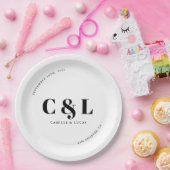 Elegant en trendy bruiloft papieren bordje (Feest)