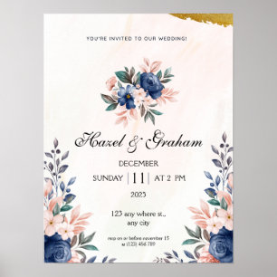 Elegant en Trendy Classic Wedding Poster