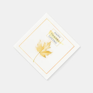 Elegant en Trendy Golden Thanksgiving Servet