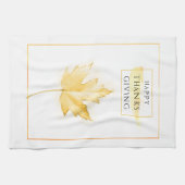 Elegant en Trendy Golden Thanksgiving Theedoek (Horizontaal)