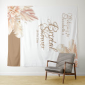 Elegant en trendy Pampas gras L Wit Bruin Wandkleed (In Situ (horizontaal))