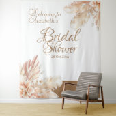 Elegant en trendy Pampas gras L Wit Bruin Wandkleed (In situ)