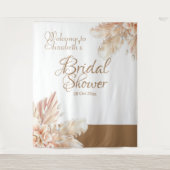 Elegant en trendy Pampas gras L Wit Bruin Wandkleed (Voorkant)