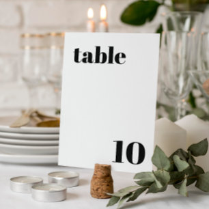 Elegant en trendy tafelnummer voor het huwelijk