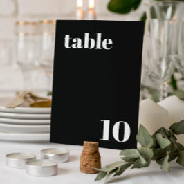 Elegant en trendy trouwtafel nummer kaart