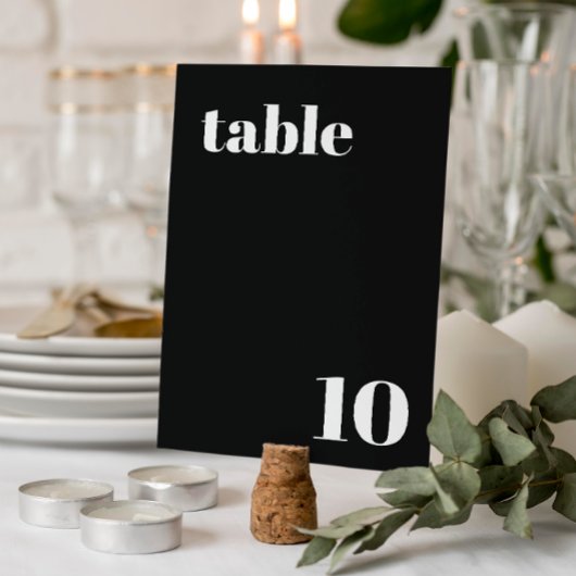 Elegant en trendy trouwtafel nummer kaart