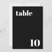 Elegant en trendy trouwtafel nummer kaart (Voorkant)