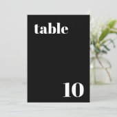 Elegant en trendy trouwtafelnummer kaart (Staand voorkant)