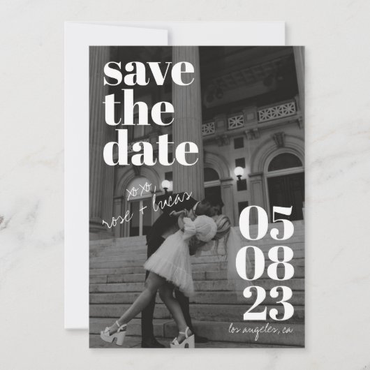 Elegant en Trendy Wedding Save the date Kaart (Voorkant)