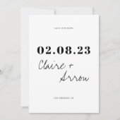 Elegant en Trendy Wedding Save the Date Kaart (Voorkant)