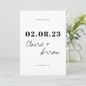 Elegant en Trendy Wedding Save the Date Kaart (Staand voorkant)