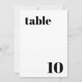 Elegant en Trendy Wedding Table Number Kaart (Voorkant)