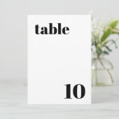 Elegant en Trendy Wedding Table Number Kaart (Staand voorkant)