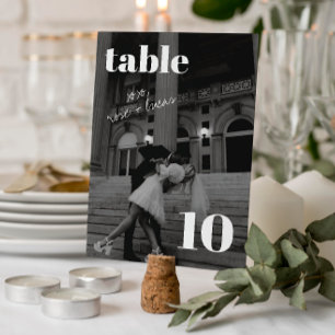 Elegant en Trendy Wedding Table Number Kaart