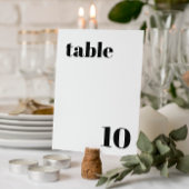 Elegant en Trendy Wedding Table Number Kaart