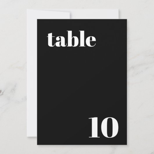 Elegant en Trendy Wedding Table Number Kaart (Voorkant)