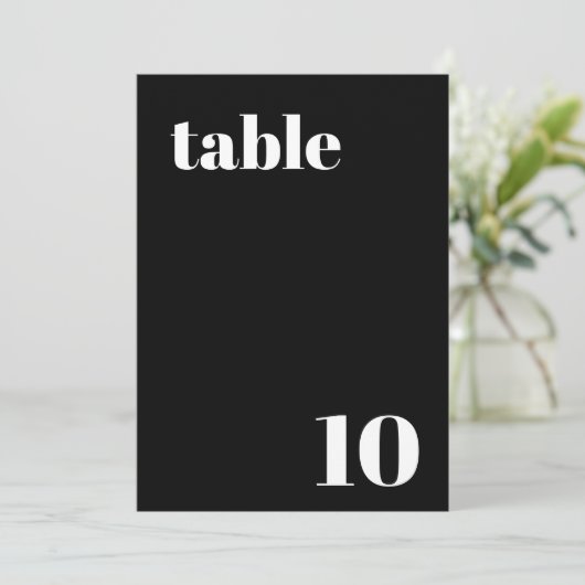 Elegant en Trendy Wedding Table Number Kaart (Staand voorkant)
