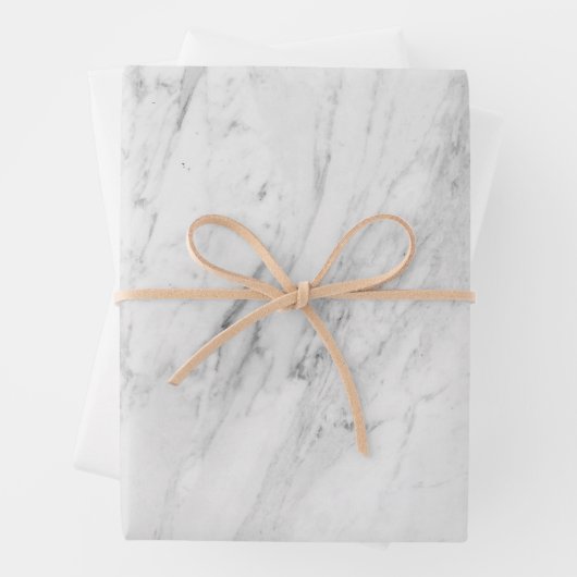 Elegant en veelzijdige witte marmer inpakpapier vel (In situ)