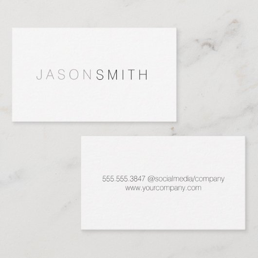 Elegant en verfijnd visitekaartje (Voorkant / Achterkant)