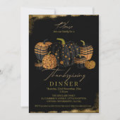 Elegant en verfijnde pompoenThanksgiving Kaart (Voorkant)