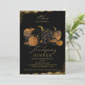 Elegant en verfijnde pompoenThanksgiving Kaart (Staand voorkant)