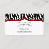 Elegant en Vet Zebra Print Visitekaartje (Achterkant)
