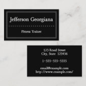 Elegant en Visitekaartje "Plain Fitness Trainer" (Voorkant / Achterkant)