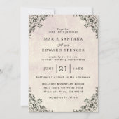 Elegant en vrolijke bruiloft kaart (Voorkant)