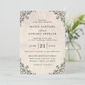 Elegant en vrolijke bruiloft kaart (Staand voorkant)