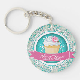 Elegant en Whimsical Cupcake Sleutelhanger